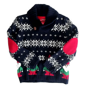 Jingles & Joy Boys Navy Gnomes Sweater size: 2T